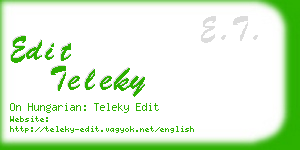 edit teleky business card